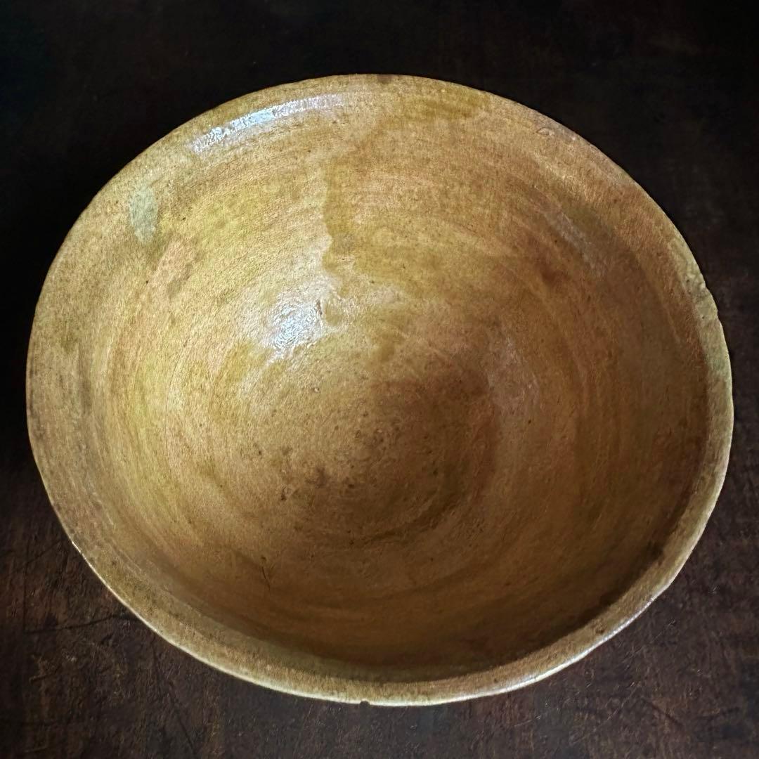 【レア！】 珉平焼 三彩 蓋碗 蓋茶碗 龍獅子陽刻 B