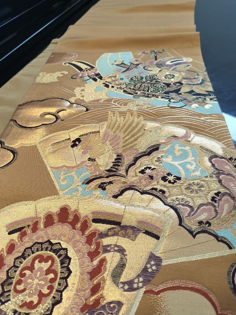 A877★宝船‼️豪華刺繍‼️テーブルランナー2m15cm