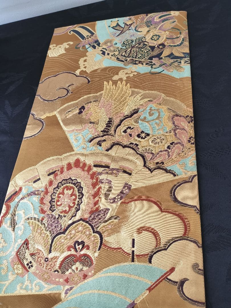 A877★宝船‼️豪華刺繍‼️テーブルランナー2m15cm