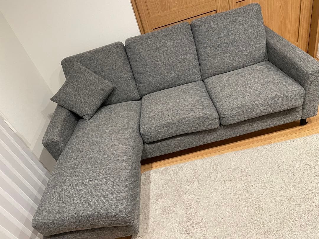 【中古】ニトリ　布張りカウチソファ(CA2 DR) 幅187cm