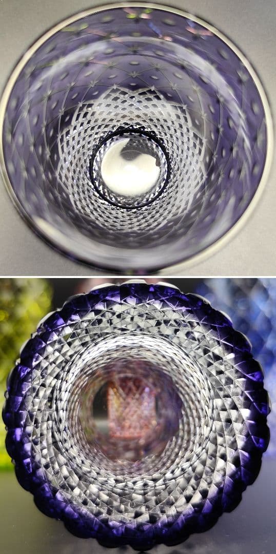 未使用品☆篠崎清一 江戸切子「連星」タンブラーグラス（切子 江戸切子 薩摩切子）