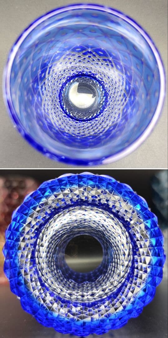 未使用品☆篠崎清一 江戸切子「連星」タンブラーグラス（切子 江戸切子 薩摩切子）