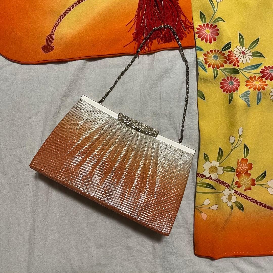 七五三　5歳　7歳　黄色　生絹　花柄　フルセットアンティーク