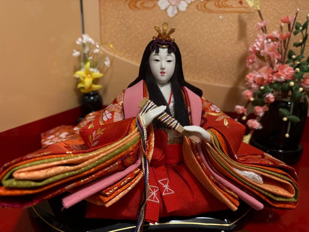 人形の秀月　平安絵巻雛　人形セット (飾り台なし)