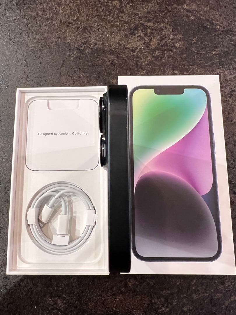 iPhone 14 128GB ミッドナイト （黒）未使用充電ケーブル付き