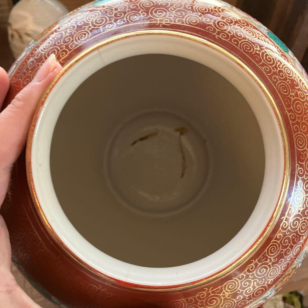 九谷焼 花詰 金彩 菊尽くし 九谷 花瓶 大サイズ