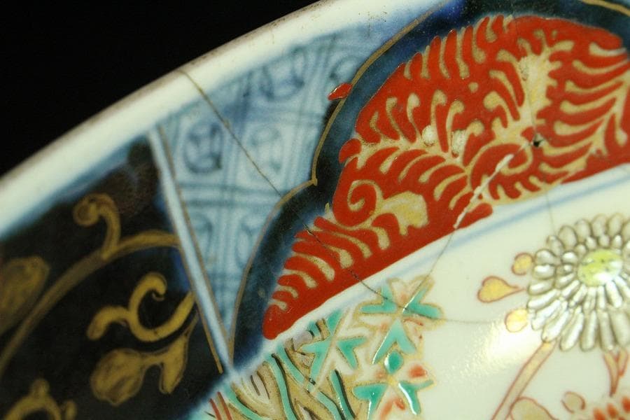 古伊万里 錦手 兎紋 大中小 三鉢 江戸末期(K-YC698)