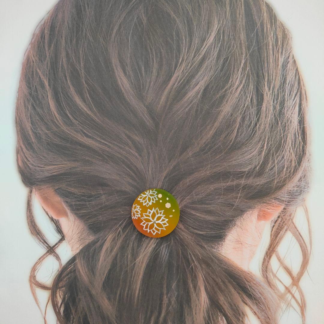 【891】ハンドメイド　レジン　ヘアゴム　ポニーフック