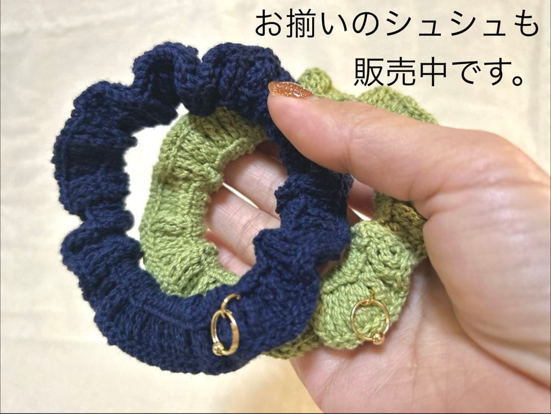 自立/大人可愛い/ワンハンドル/手編みのミニショルダーバッグ（ダークネイビー）