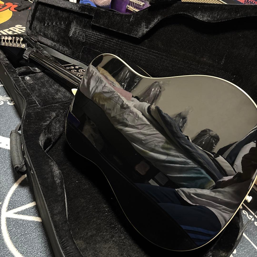 黒 アコースティックギター ケース付き