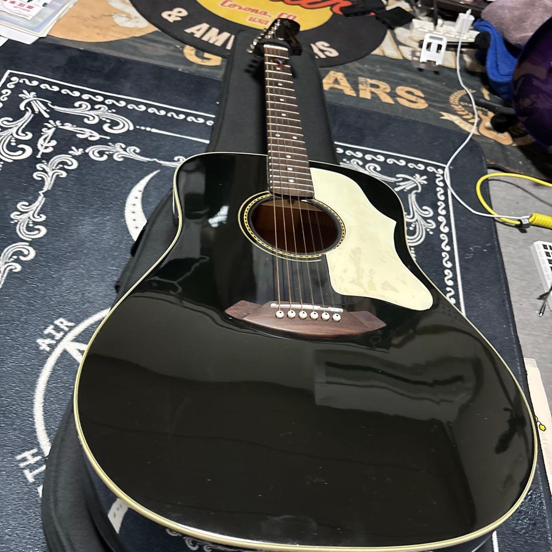 黒 アコースティックギター ケース付き