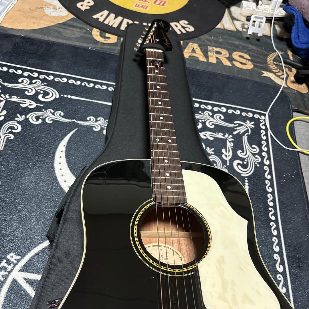 黒 アコースティックギター ケース付き