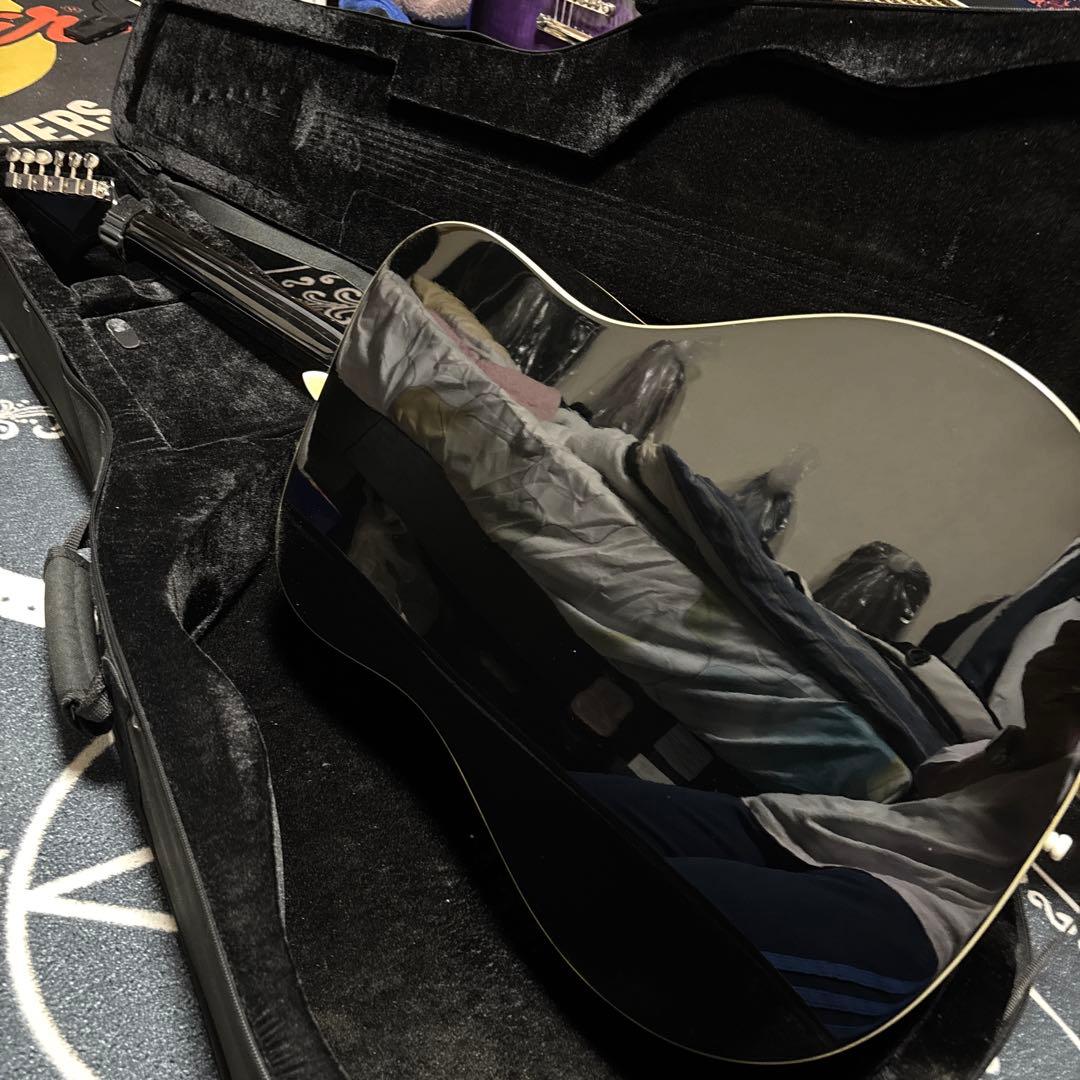 黒 アコースティックギター ケース付き