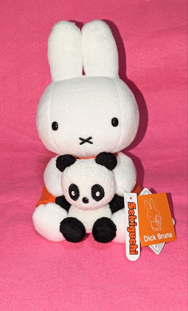 ♡美品♡セキグチ★miffy＆パンダ♡ぬいぐるみマスコット♡新品タグ付き♡