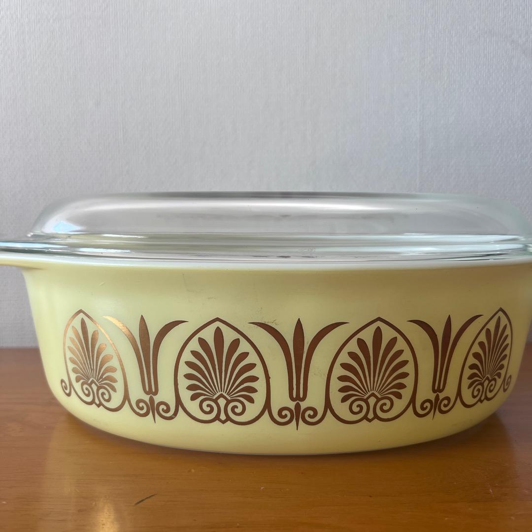 オールドパイレックス　PYREX  オーバルキャセロール　フタ付き