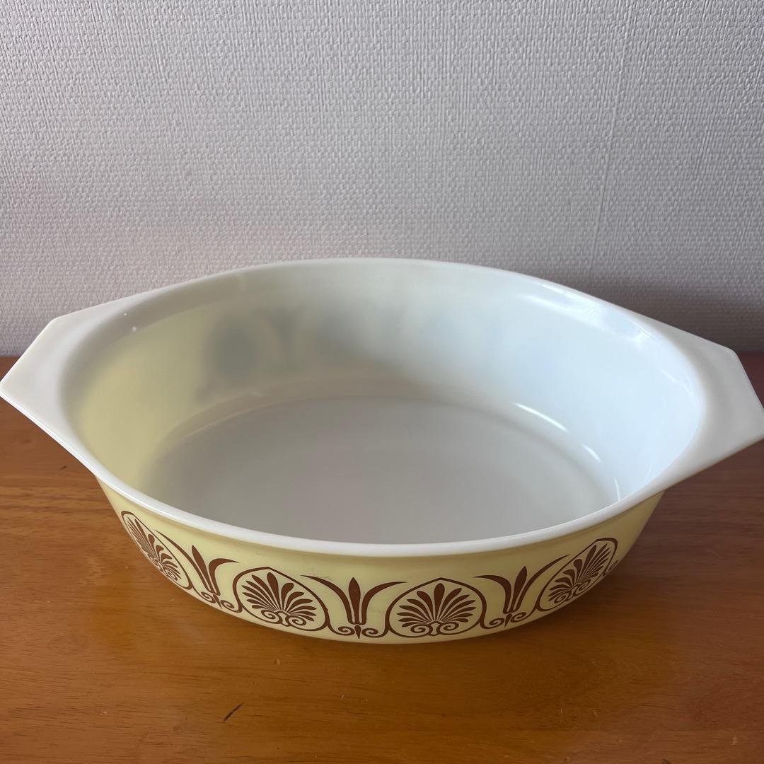 オールドパイレックス　PYREX  オーバルキャセロール　フタ付き