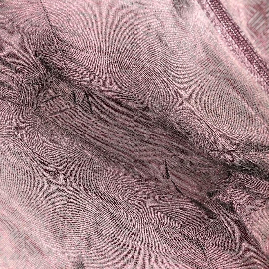 印傳屋 トートーバッグ 唐草 エンボス加工 鹿革 A4可 パープルブラウン