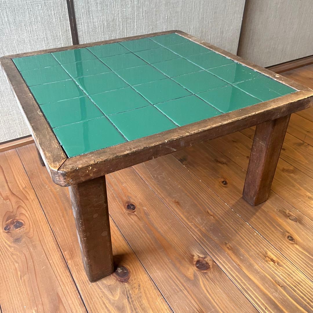 アンティーク ローテーブル タイル 古本屋