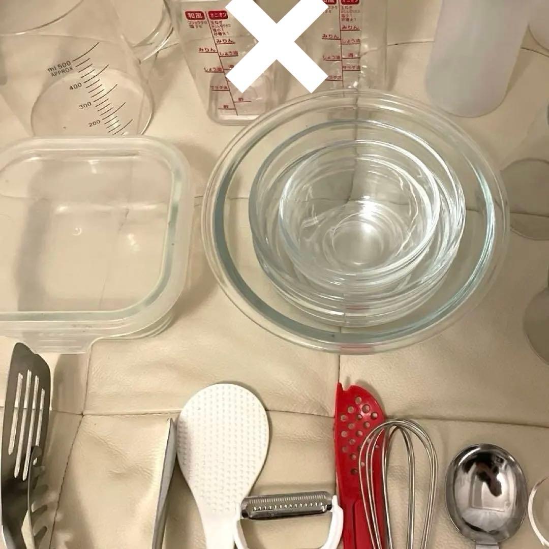 キッチンツール　まとめ売り　ガラスボウル/水切りカゴ/シリコン型等
