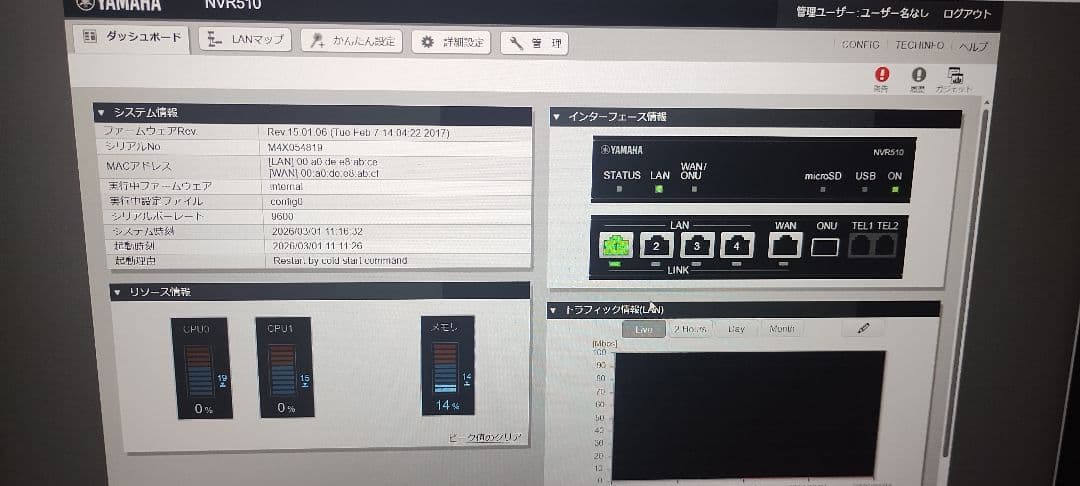 VPNルーター BizBox YAMAHA ヤマハ NVR510