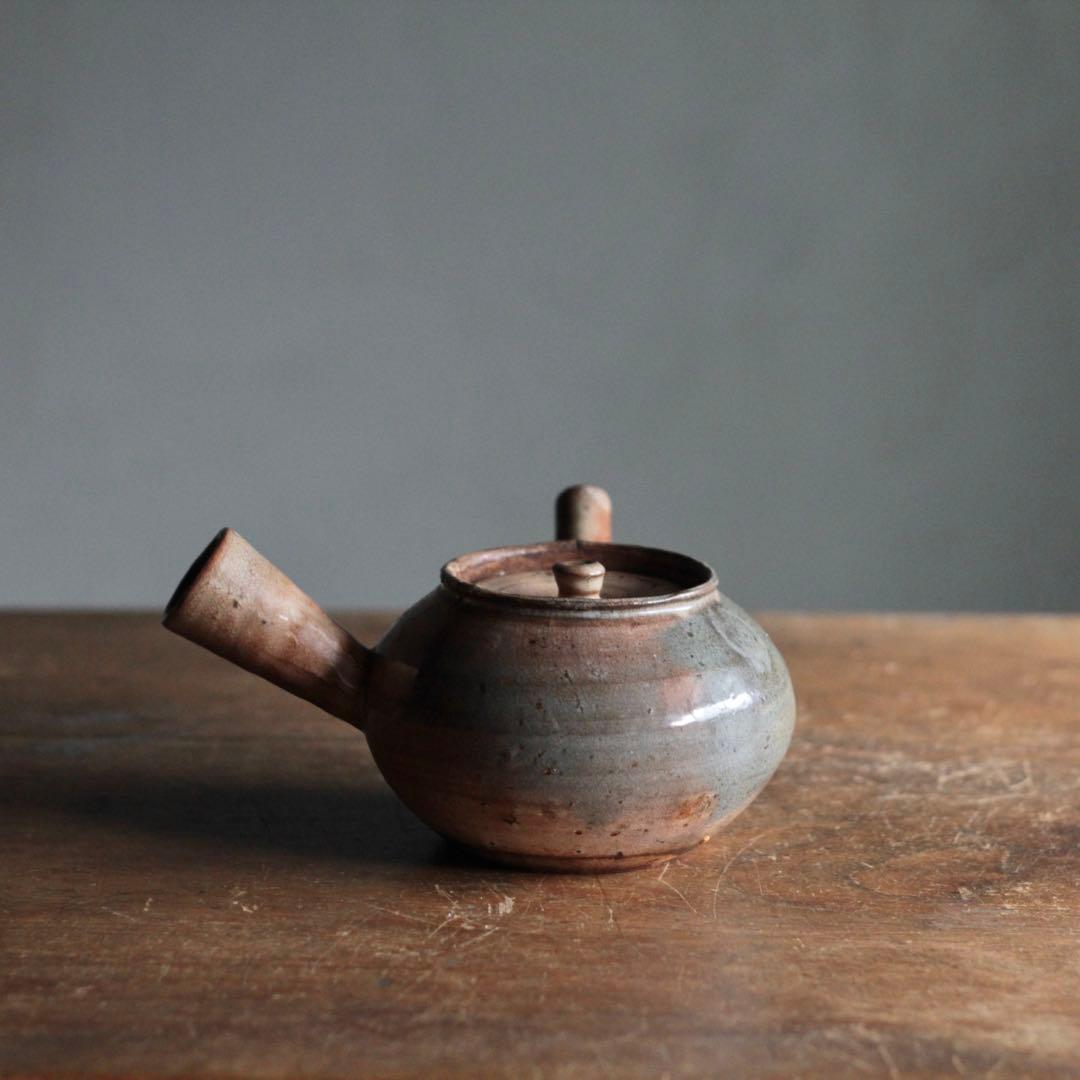 萩焼 横手 急須 坂田泥華 煎茶道具 古道具 アンティ