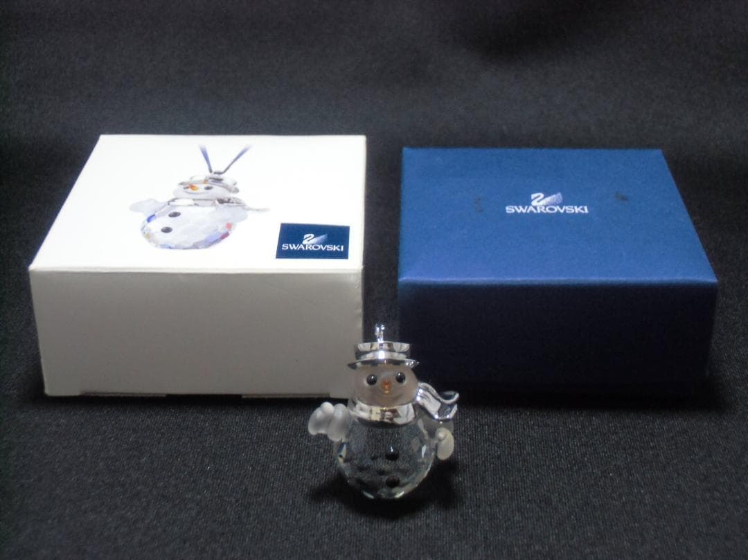 SWAROVSKI 雪だるま クリスタル置物　A042
