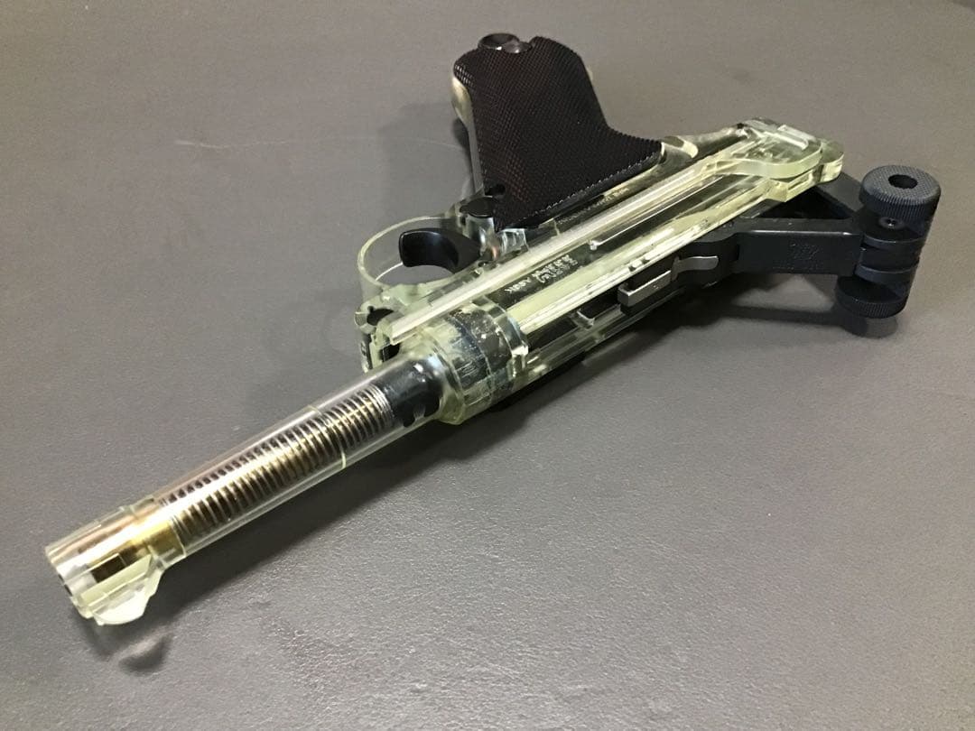 タナカ P08 スケルトン マガジン2個＋ブラックグリップ＋ハードケース付