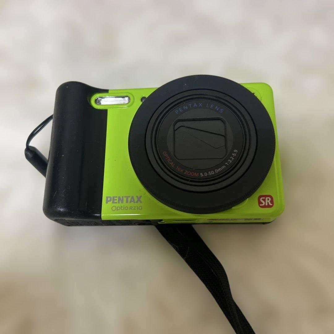 【美品】ペンタックス Optio RZ10 ライムグリーン　コンデジ