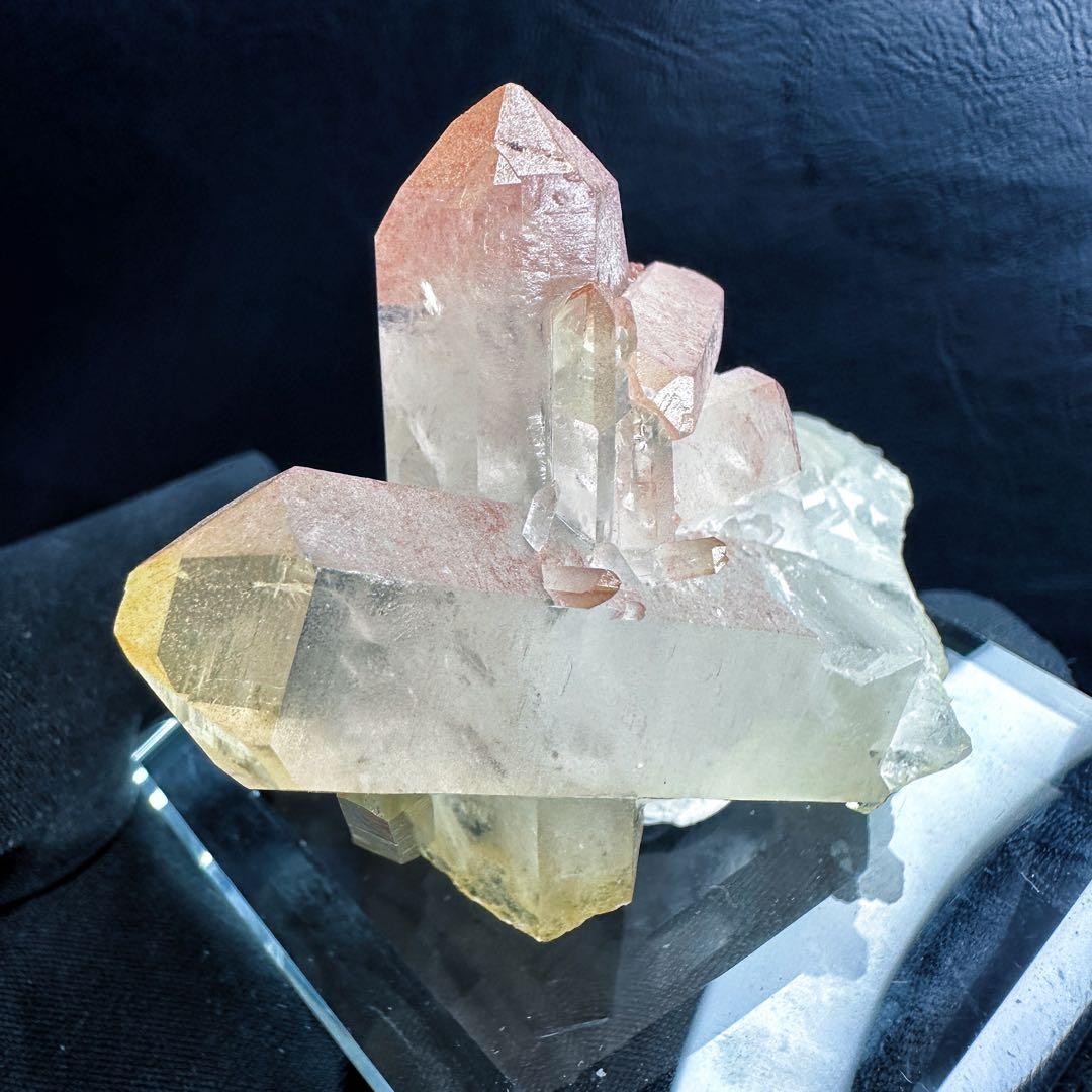 希少❗️高品質❗️超綺麗☆ピンク♡ヒマラヤ水晶 クラスターレインボー天然石A1376