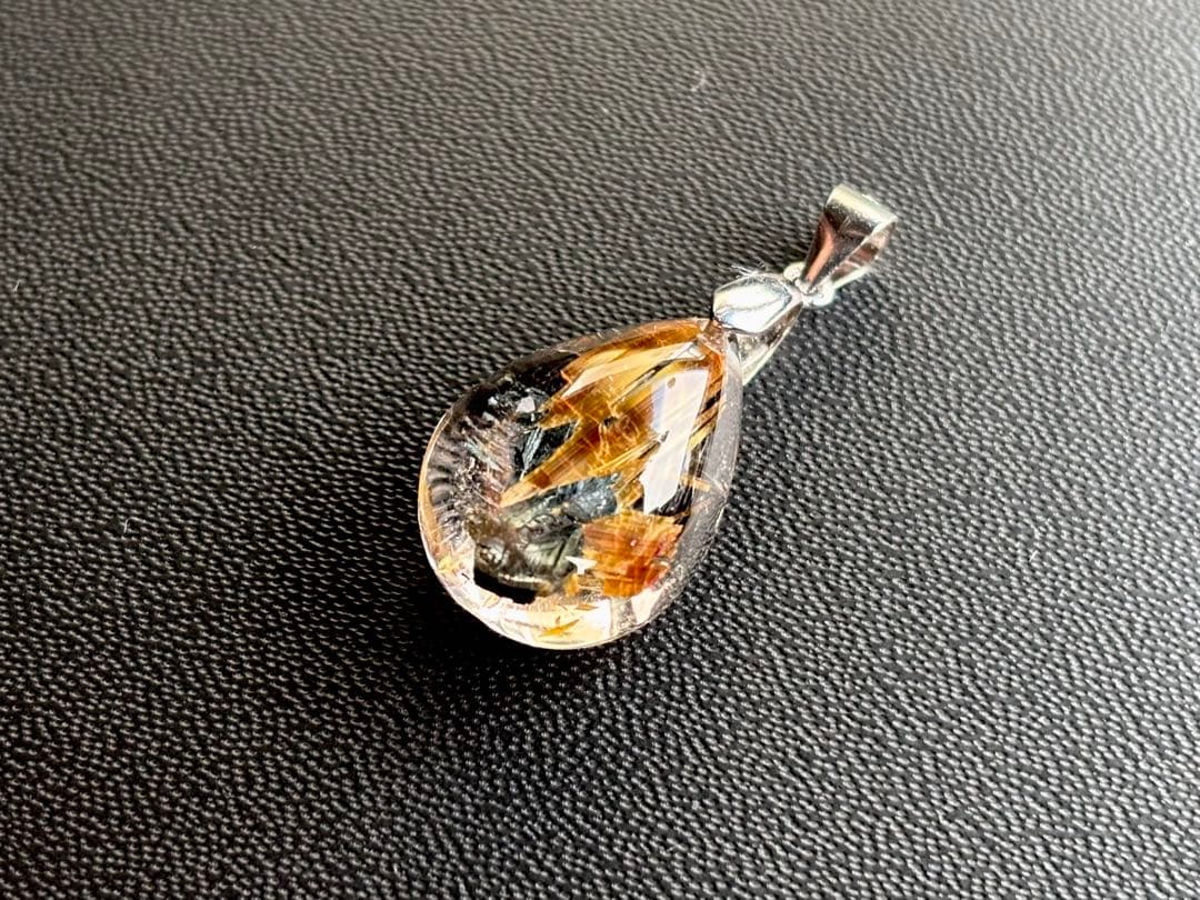 ご成約済　宝石クオリティ　天然石の王者　スターバーストタイチンルチルキャッツアイ
