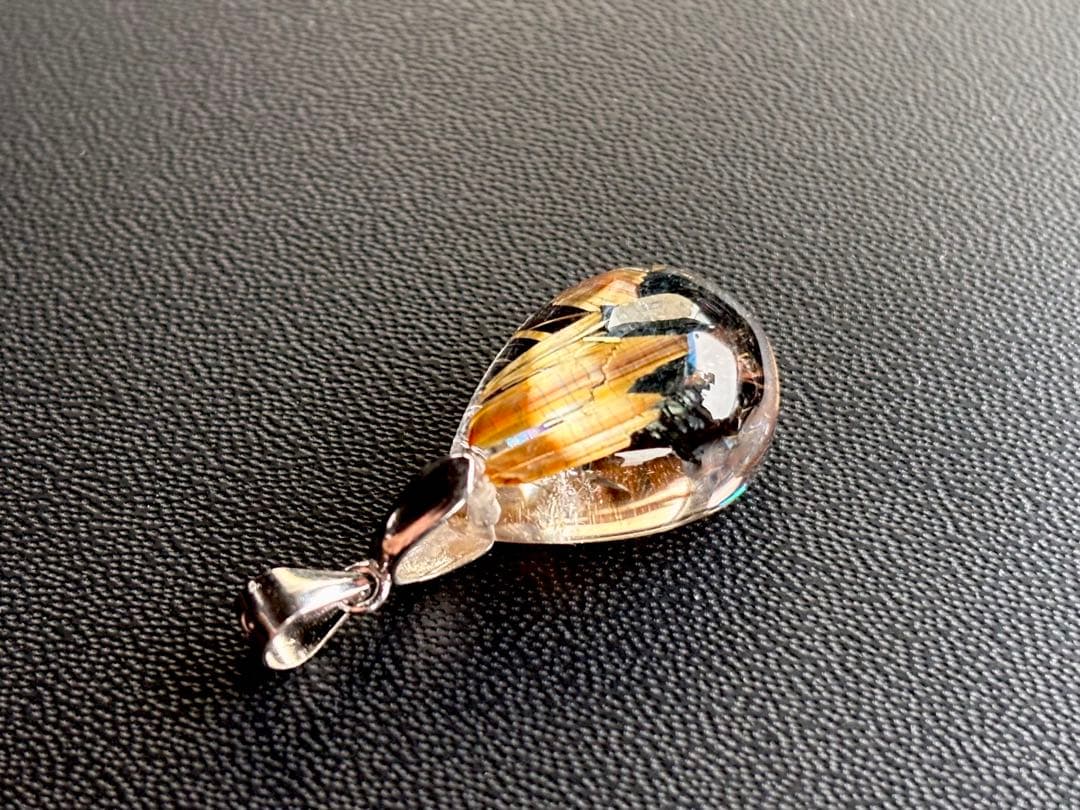 ご成約済　宝石クオリティ　天然石の王者　スターバーストタイチンルチルキャッツアイ