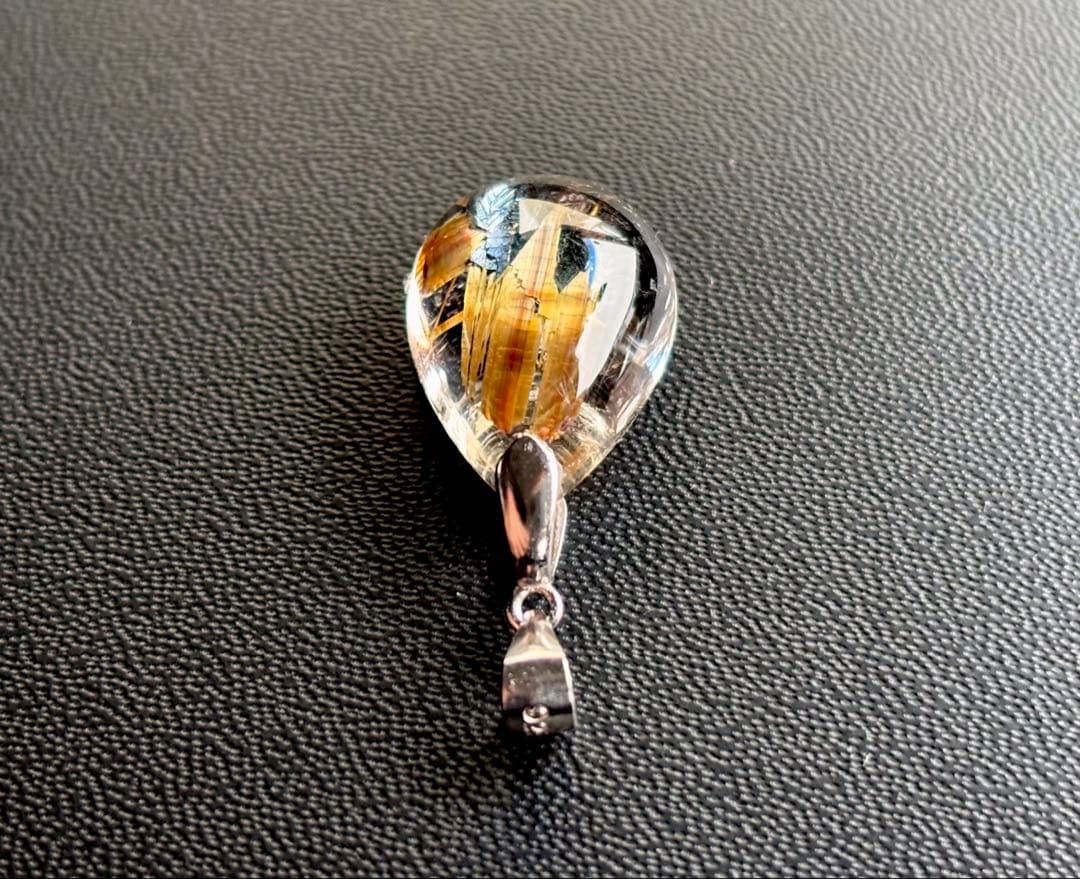 ご成約済　宝石クオリティ　天然石の王者　スターバーストタイチンルチルキャッツアイ