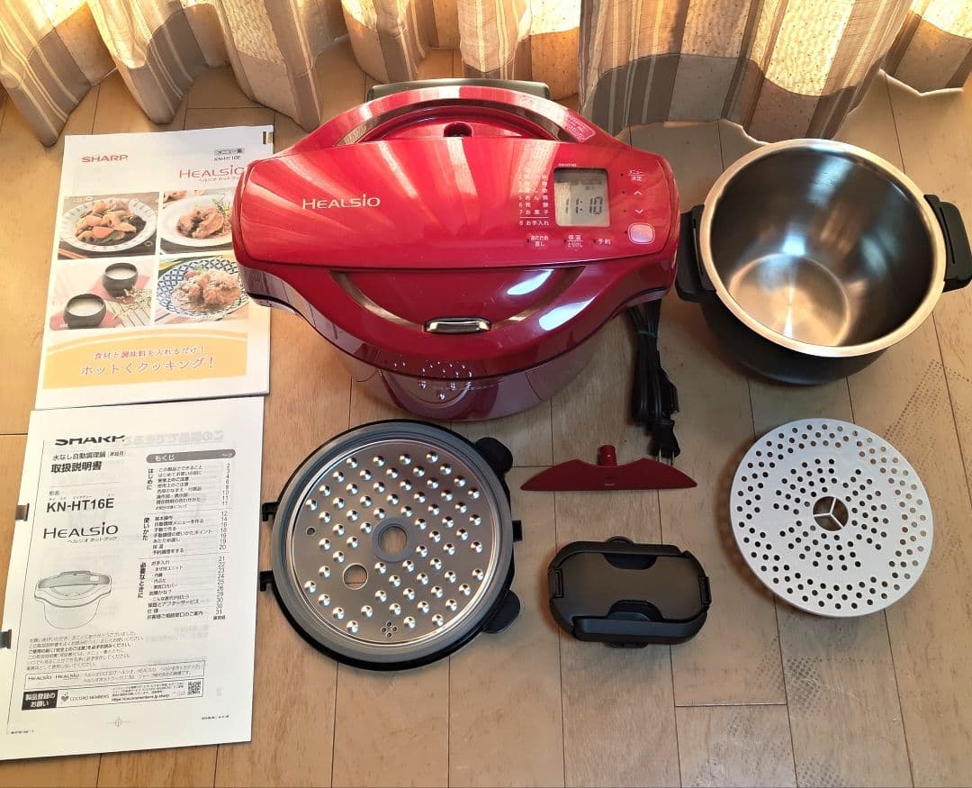 SHARP HEALSIO ホットクック KN-HT16E-R 赤