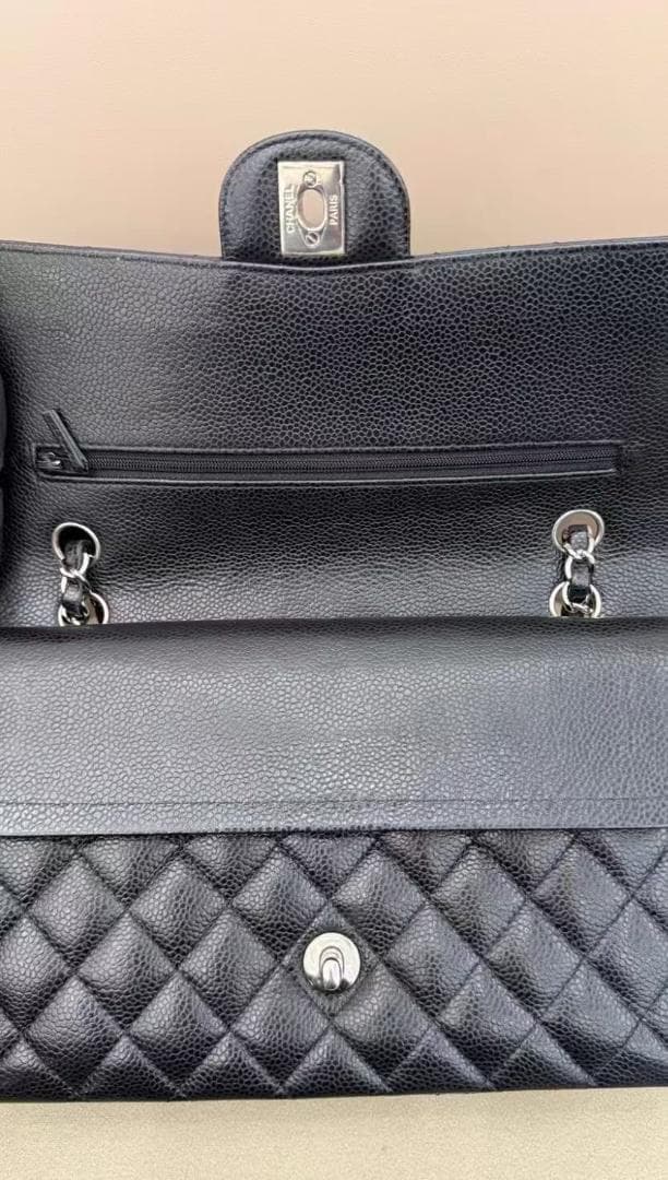 極美品ブラック レザー キルティング バッグほぼ未使用