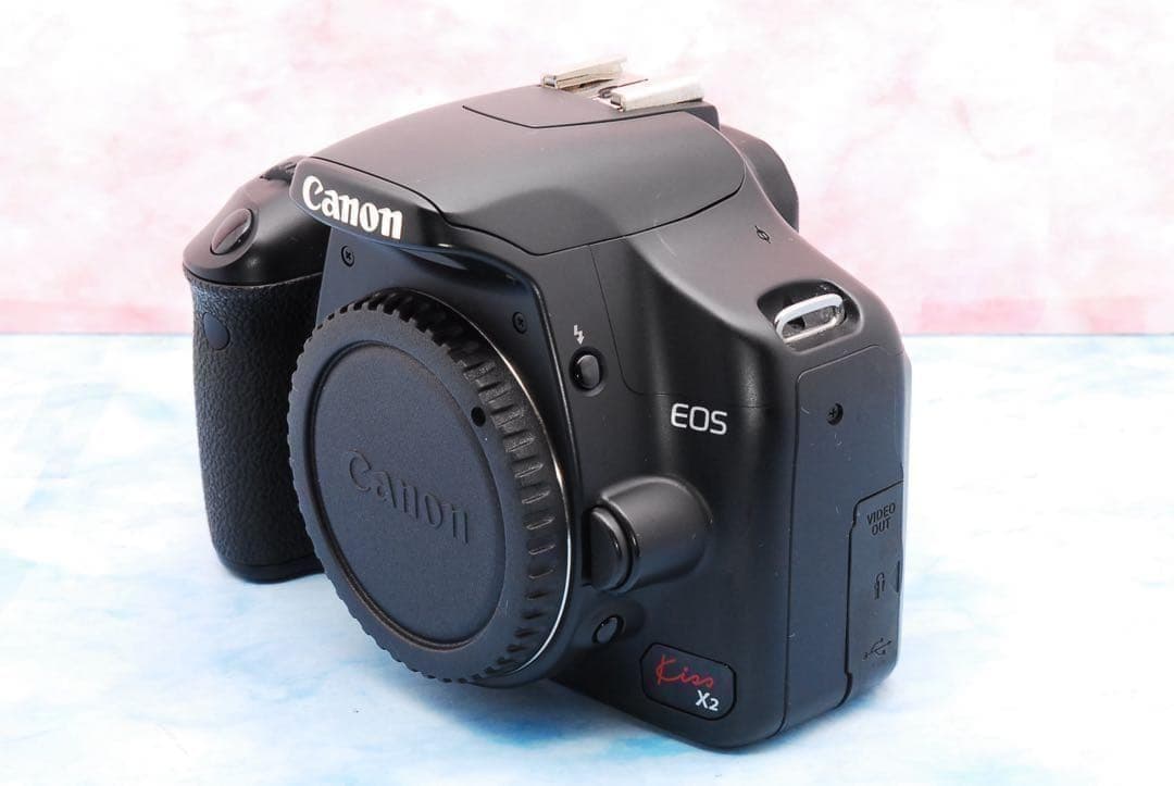 Canon Kiss X2★一眼レフカメラ★超望遠レンズ付Wレンズ★S数少♪