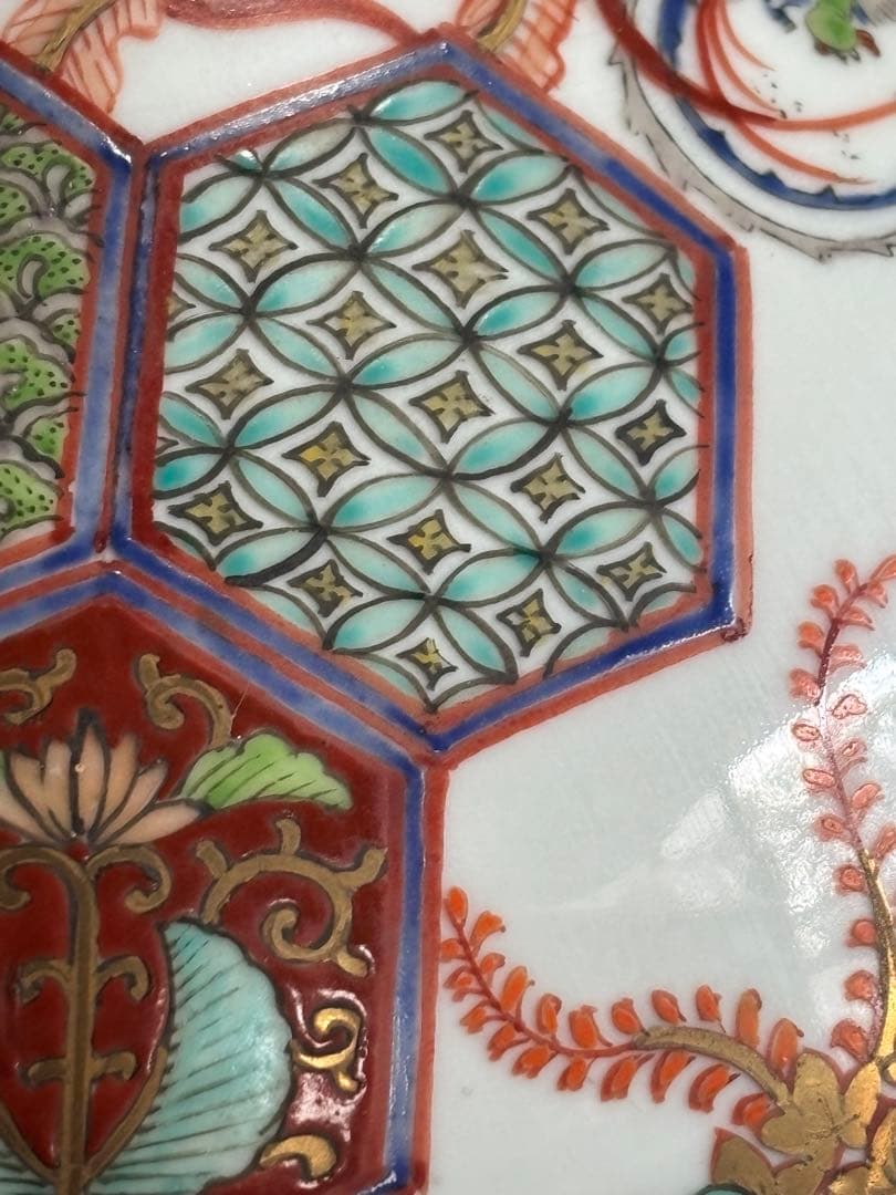 江戸期柿右衛門様式色絵鳳凰龍桐花散吉祥文大瓶　検　輸出　注門品