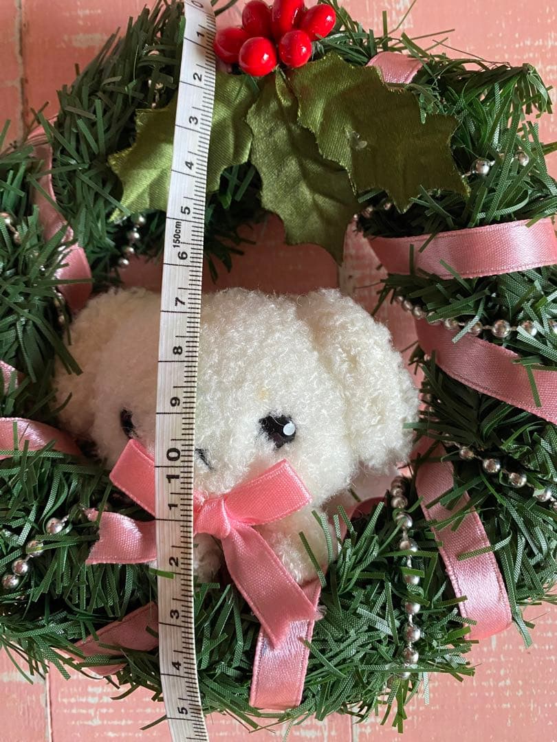ぶるぶるどっぐ　ぬいぐるみ付きクリスマスリース　平成レトロ