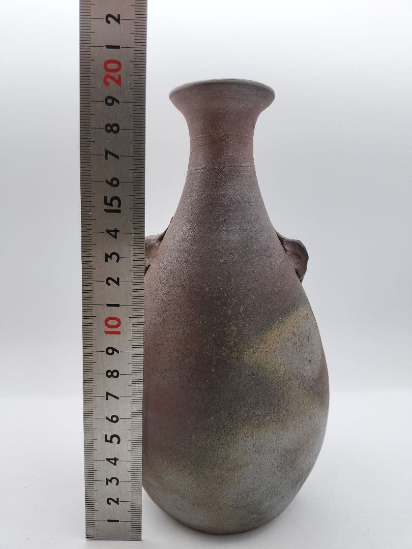 b919 花入 備前焼 木村桃山 木箱 茶道具 華道 古物