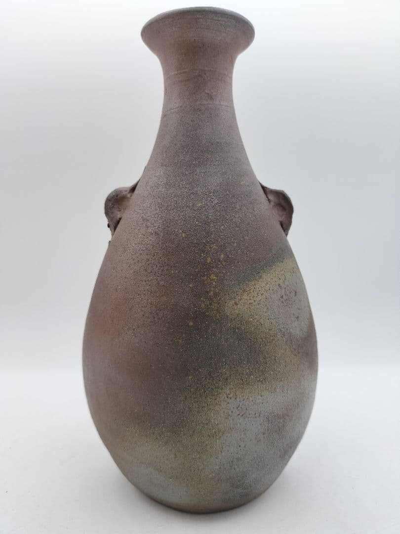 b919 花入 備前焼 木村桃山 木箱 茶道具 華道 古物