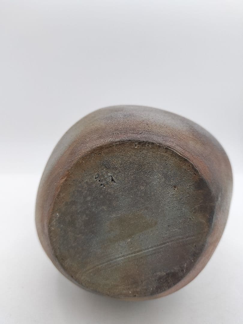 b919 花入 備前焼 木村桃山 木箱 茶道具 華道 古物