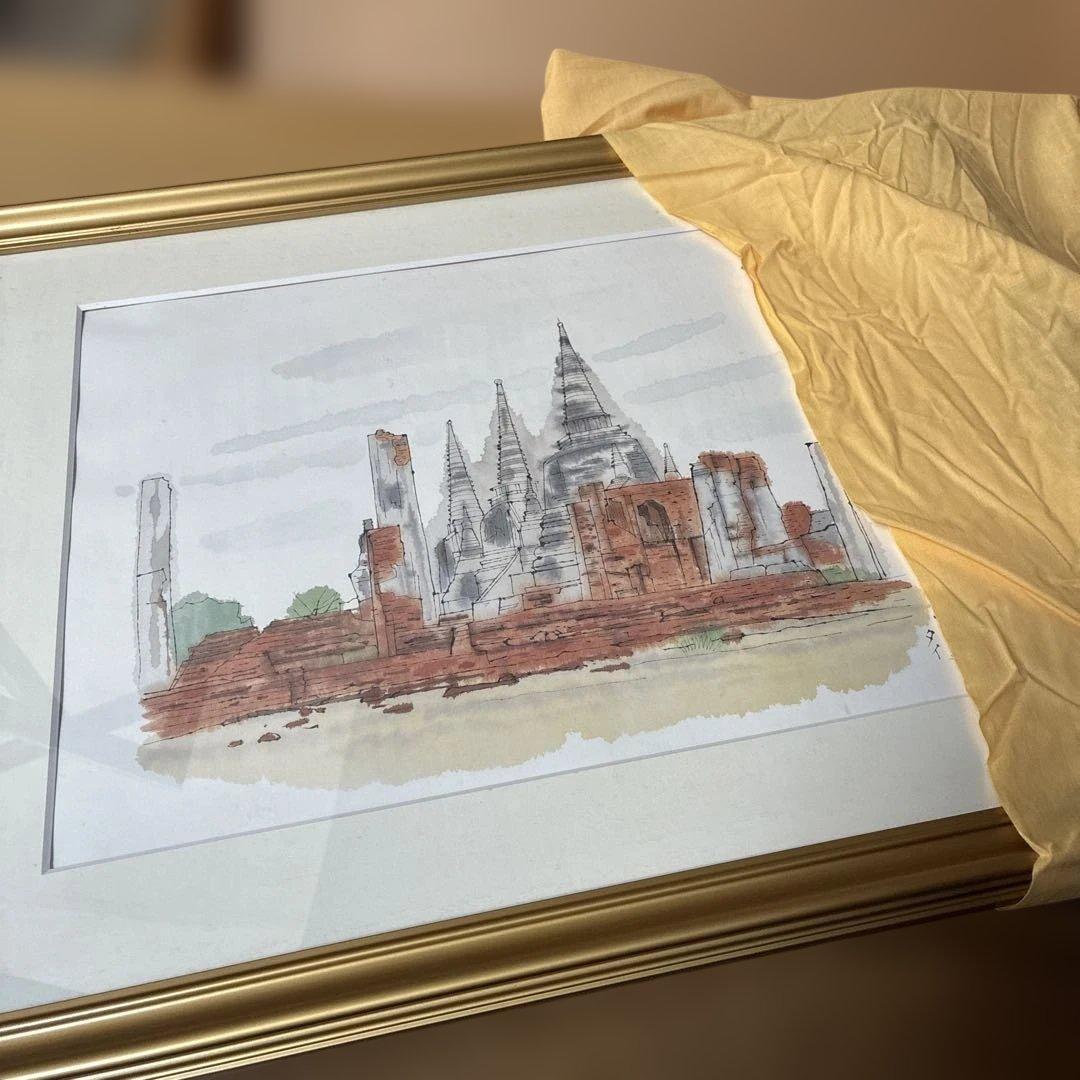 平山郁夫 素描集 悠久の旅 10枚セット 額セット