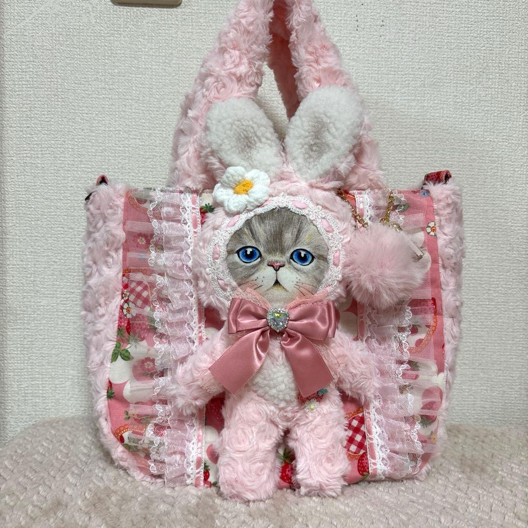 ゆ*ら様 コヤンイサムチョン　ふわモコ　うさぎルミちゃんラウンドトート