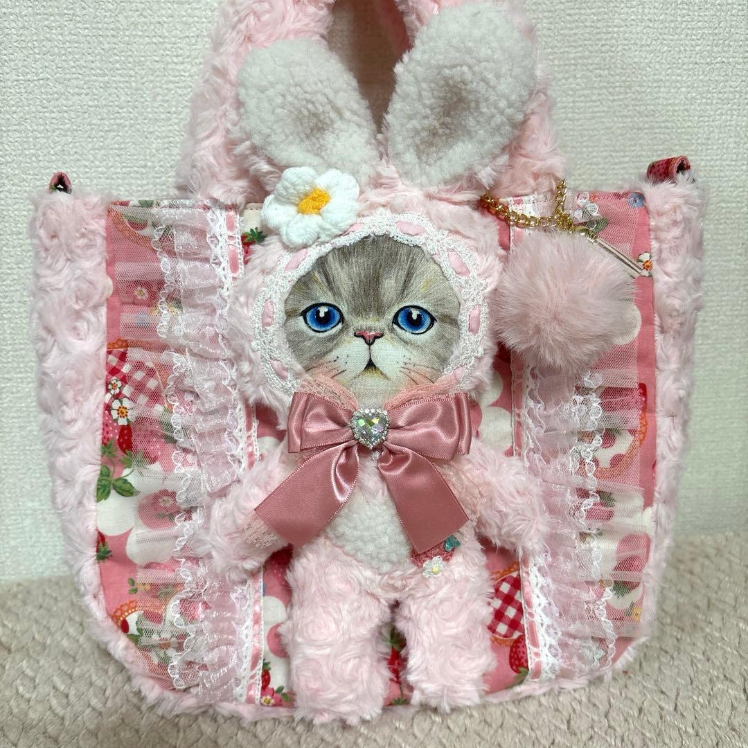 ゆ*ら様 コヤンイサムチョン　ふわモコ　うさぎルミちゃんラウンドトート