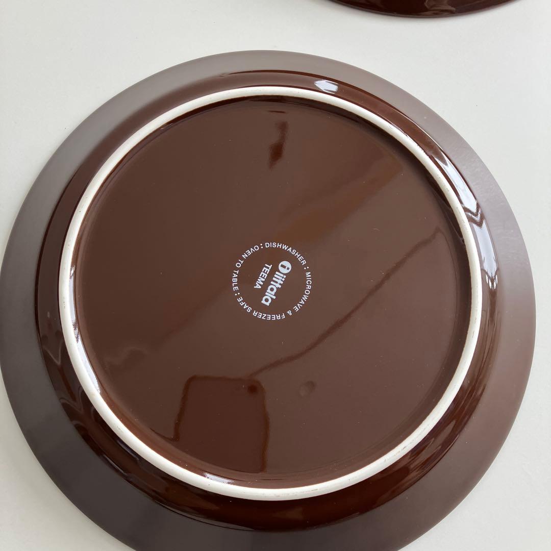 廃盤　イッタラ　ティーマ21cmプレート　ブラウン３枚