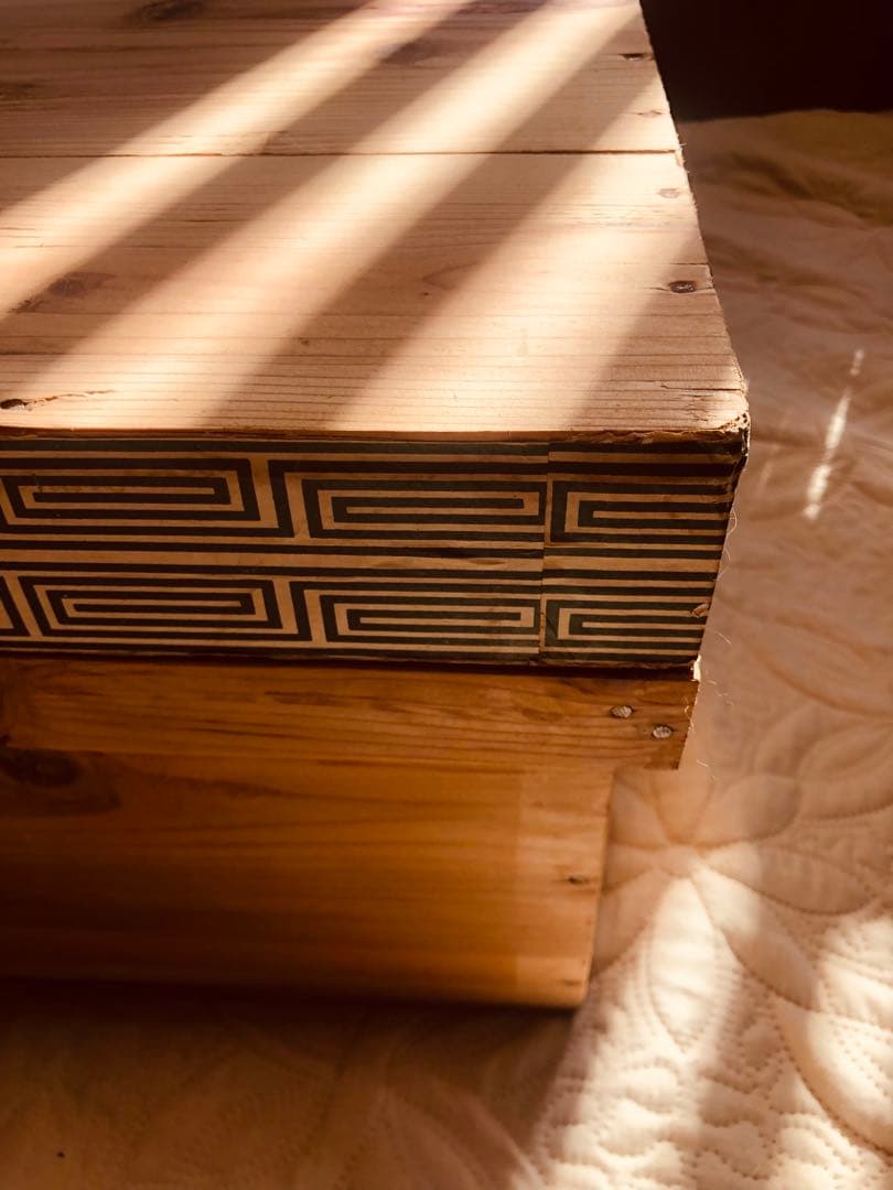 木箱(中) 収納 古道具 茶箱 ねこベッド