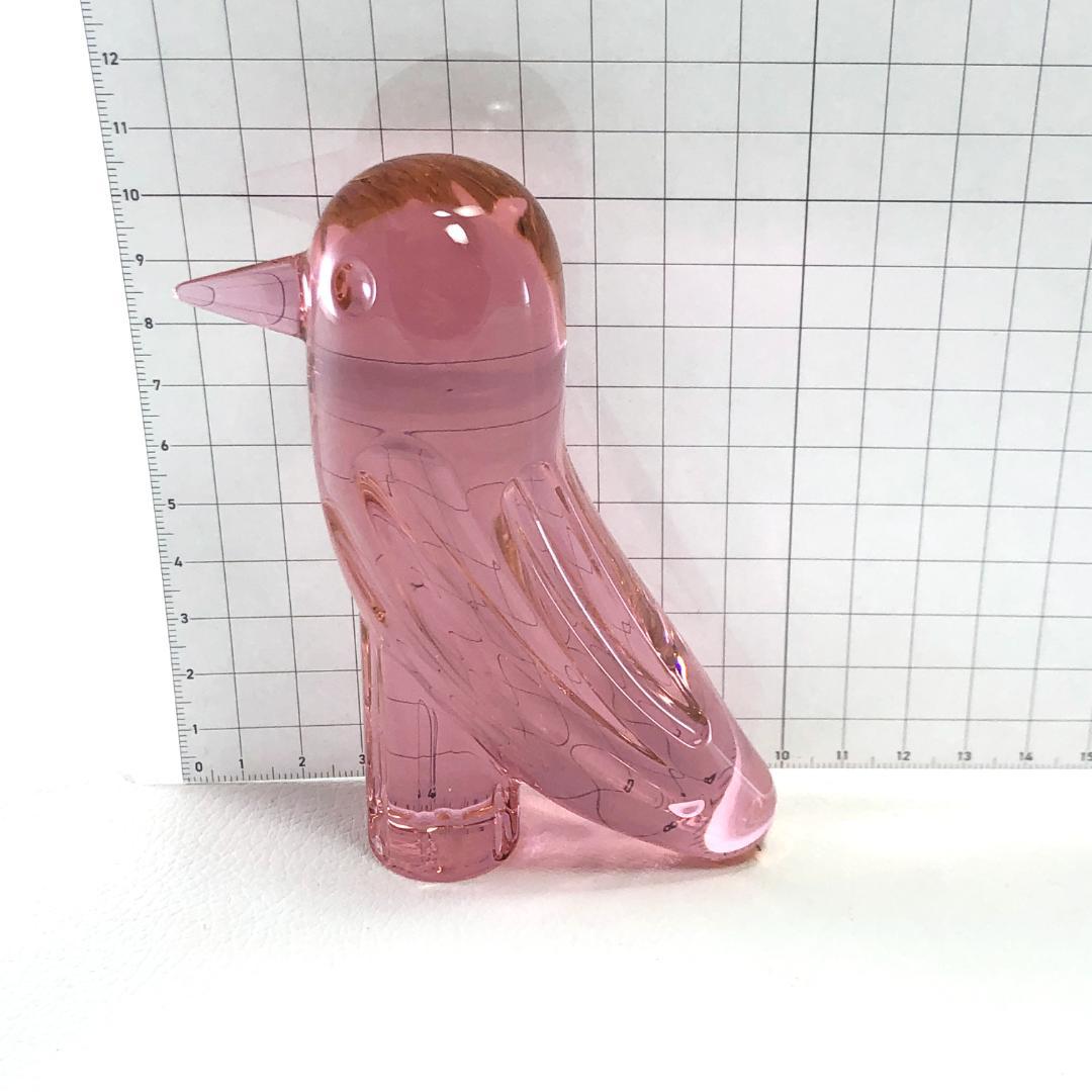 【美品】バカラ／ファウナクリストポリス バード ピンク／BC261