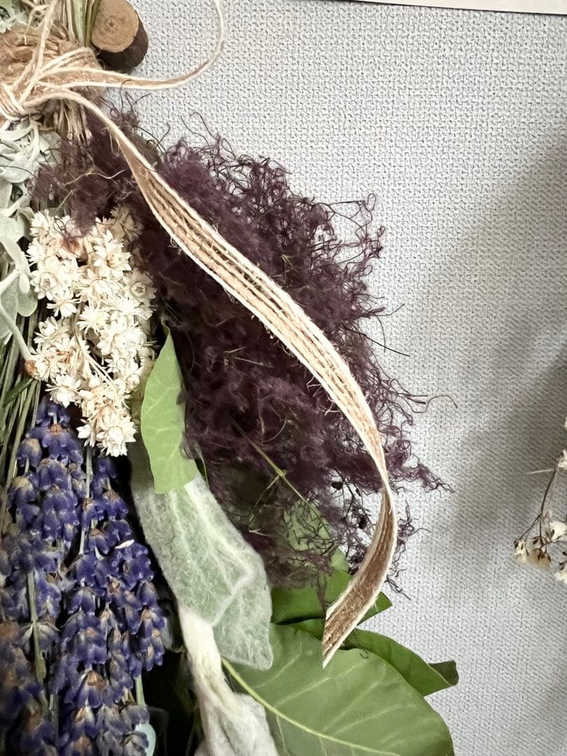 香る♪ラベンダー⋆︎*レッドスモークツリーのナチュラルスワッグ⑅︎２