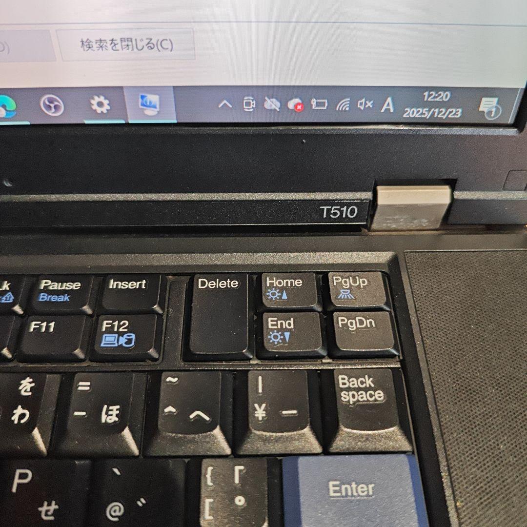 Lenovo ThinkPad 15インチ T510 i5M520 ssd1tb