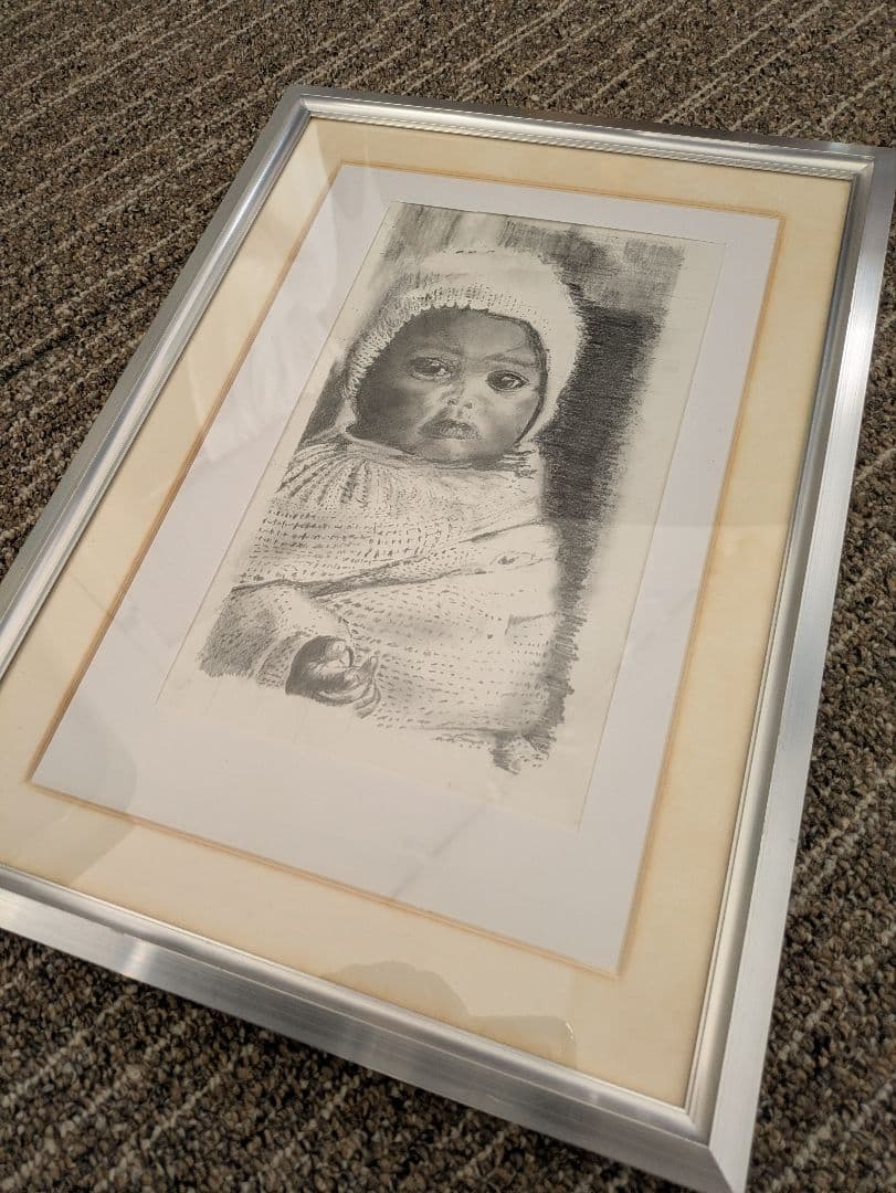鉛筆画 （原画）A4サイズ フレーム付き