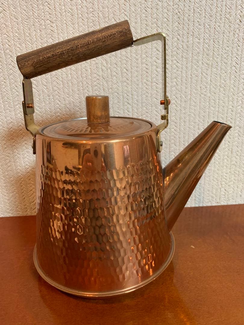 レトロ　銅製のやかん　ケトル　新品・未使用